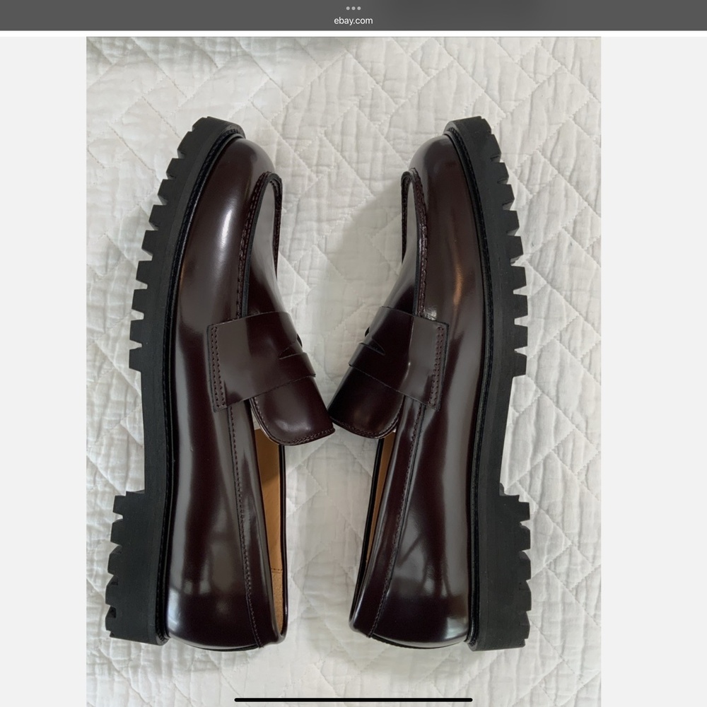 Thursday Boots Women's Penny Loafers - Burgundy, Size 11 (B104) - Picture 9 of 10